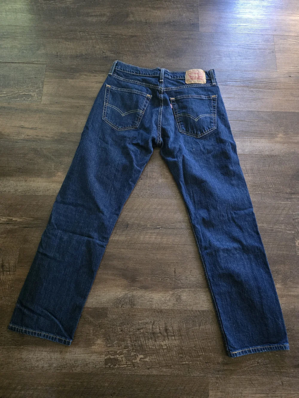 Levi’s 505 Straight Nail Loop Knot Dark Wash Jeans Men’s 33x30